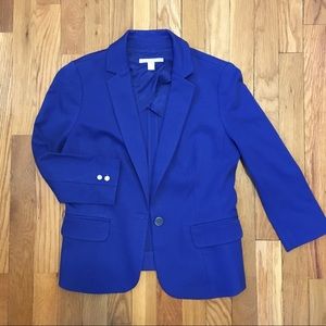 Banana Republic Royal Blue Ponte Stretch Blazer